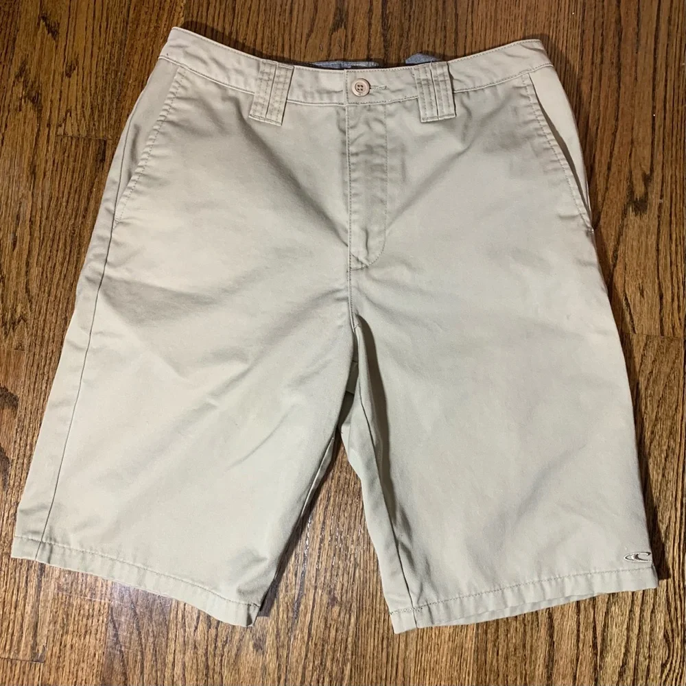 Oneill Mens Tan Brown Chino‎ Flat Relaxed Fit Shorts Size 30